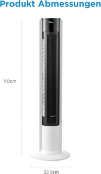 Midea FZ10-19BRA torony ventilátor távirányítóval, 7 órás időzítő, 3 sebesség 2