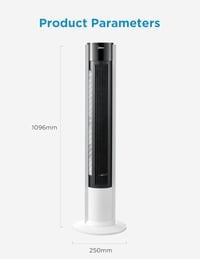 Midea FZ10-19BRA torony ventilátor távirányítóval, 7 órás időzítő, 3 sebesség 9