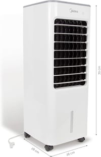 Midea légkondicionáló párologtató párásító AC100-18BR 6000 sorozat 3 fokozat időzítő távirányító 50 W fehér műanyag 2