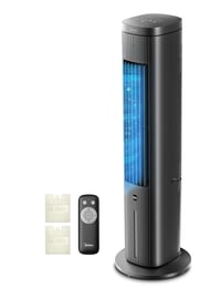 Răcitor de aer Midea MAC25JRB cu rezervor de apă de 5L, răcitor mobil prin evaporare, oscilație la 75 de grade, 3 viteze, temporizator de 7 ore, negru 1