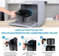 Midea MF-TN40D2 XL Airfryer 3.5L Dual Cyclone technológiával, 1500W, 200°C 6