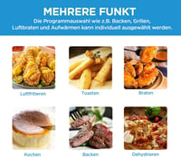 Midea MF-TN40D2 XL Airfryer 3.5L Dual Cyclone technológiával, 1500W, 200°C 4