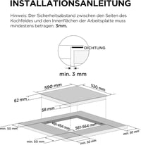 Plită cu inducție Midea MIH741F238K0 cu 4 zone de gătit, 7400W, suprafață ceramică, control tactil, blocare acces copii, oprire automată 8