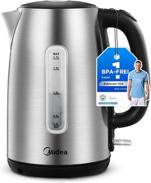 Midea MKE17M1ADS kuhalo za vodu od nehrđajućeg čelika, 1,7 L, 2200 W