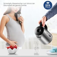 Midea MKE17M1ADS rozsdamentes vízforraló 1,7L, 2200W gyorsforraló, LED kijelzővel 2