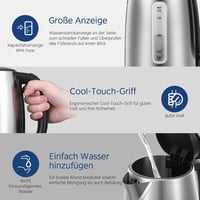 Midea MKE17M1ADS rozsdamentes vízforraló 1,7L, 2200W gyorsforraló, LED kijelzővel 6