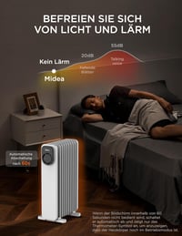 Midea NY2009-24UR 2000W olajradiátor távirányítóval, LED kijelzővel és termosztáttal - White 8