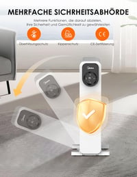 Midea NY2009-24UR 2000W olajradiátor távirányítóval, LED kijelzővel és termosztáttal - White 7
