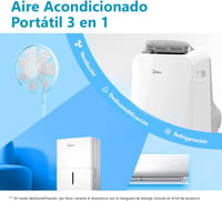 Midea Penguin MPPDB12CRN7 hordozható mobil klíma 12000 BTU, 3500 W, 43 m² 3