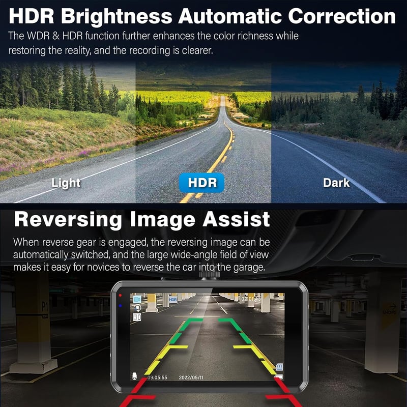 Miden Autós Fedélzeti Kamera Dash Cam Full HD Autóvideó Rögzítő