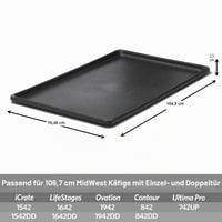 Zamjenska podna ladica za kavez za pse MidWest Homes for Pets 9PAN, 106,68 cm, crna plastika, za kaveze Midwest i New World 2