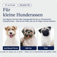 MidWest Homes for Pets iCrate skladacia klietka pre psov, 1 dvere, 60,96 cm, pre malé plemená psov, s nepriepustnou podlahou, čierna 2