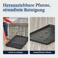 MidWest Homes for Pets iCrate skladacia klietka pre psov, 1 dvere, 60,96 cm, pre malé plemená psov, s nepriepustnou podlahou, čierna 7