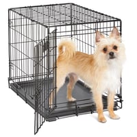 MidWest Homes for Pets iCrate skladacia klietka pre psov, 1 dvere, 60,96 cm, pre malé plemená psov, s nepriepustnou podlahou, čierna 1