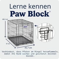 MidWest Homes for Pets iCrate skladacia klietka pre psov, 1 dvere, 60,96 cm, pre malé plemená psov, s nepriepustnou podlahou, čierna 5