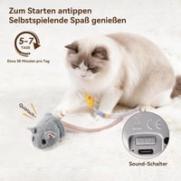 Migipaws Interaktív Elektromos Egér Macskajáték Mozgó Farokkal és Catnip 3