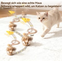 Migipaws Interaktív Elektromos Egér Macskajáték Mozgó Farokkal és Catnip 3