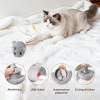Migipaws Interaktív Elektromos Egér Macskajáték Mozgó Farokkal és Catnip 6