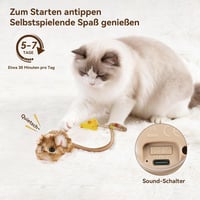 Migipaws Interaktív Elektromos Egér Macskajáték Mozgó Farokkal és Catnip 4