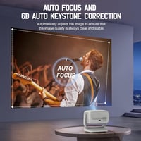 MIGOUFIT A8 Hordozható Mini Projektor 1080P Natív Felbontással, 4K Támogatással, Autofókusszal, 5G WiFi, Bluetooth 5.2, 600 ANSI Lumen, Otth 2