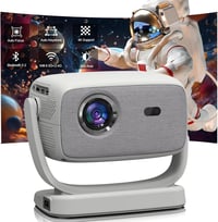 MIGOUFIT A8 Hordozható Mini Projektor 1080P Natív Felbontással, 4K Támogatással, Autofókusszal, 5G WiFi, Bluetooth 5.2, 600 ANSI Lumen, Otth 1