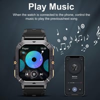 MIGOUFIT C28 Férfi Okosóra Bluetooth Hívással, 2.02" Érintőkijelzővel, 100+ Sportmóddal, Pulzusmérővel, Alvásfigyelővel, 1ATM Vízálló, Andro 6
