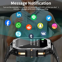 MIGOUFIT C28 Férfi Okosóra Bluetooth Hívással, 2.02" Érintőkijelzővel, 100+ Sportmóddal, Pulzusmérővel, Alvásfigyelővel, 1ATM Vízálló, Andro 4