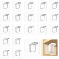 MIHURO 20db Öntapadós Polctartó Konzol 7x7cm Fúrás Nélkül Szekrénybe 1