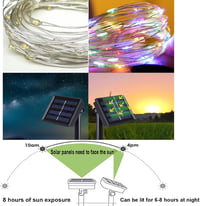 Miilovdora 26m 240 LED szolár tündérfény kültéri vízálló 8 módú kerti dekoráció 3