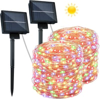 Miilovdora 26m 240 LED szolár tündérfény kültéri vízálló 8 módú kerti dekoráció 1