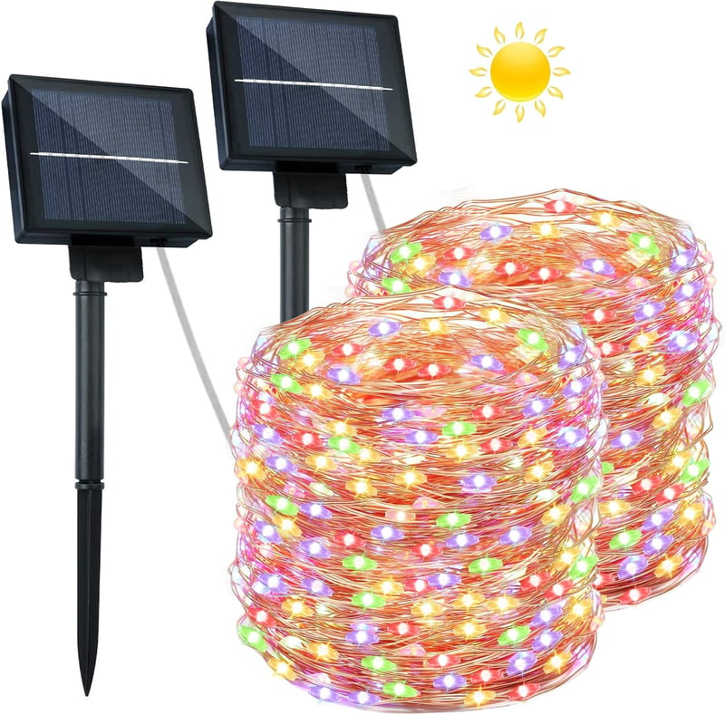 Miilovdora 26m 240 LED szolár tündérfény kültéri vízálló 8 módú kerti dekoráció