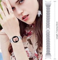 Miimall Női Strasszkő Fém Karkötő Samsung Galaxy Watch 4 40mm 44mm Cserélhető Szíj 20mm Kristály Díszítéssel 5