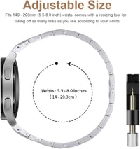 Miimall Női Strasszkő Fém Karkötő Samsung Galaxy Watch 4 40mm 44mm Cserélhető Szíj 20mm Kristály Díszítéssel 4