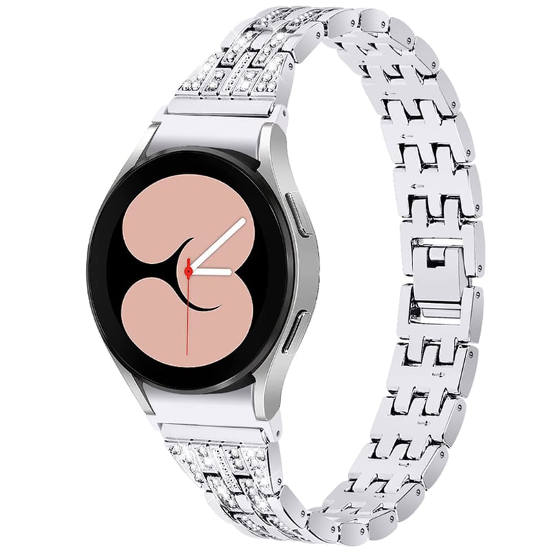 Miimall ženska metalna narukvica s kamenčićima za Samsung Galaxy Watch 4 40mm 44mm Zamjenjivi remen 20mm s kristalnim ukrasima