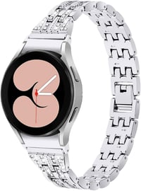 Miimall Női Strasszkő Fém Karkötő Samsung Galaxy Watch 4 40mm 44mm Cserélhető Szíj 20mm Kristály Díszítéssel 1