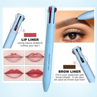 Miioto 4 az 1-ben Smink Ceruza - Vízálló Szemhéjtus, Szemöldök Ceruza, Szájkontúr és Highlighter 4 Színben 4