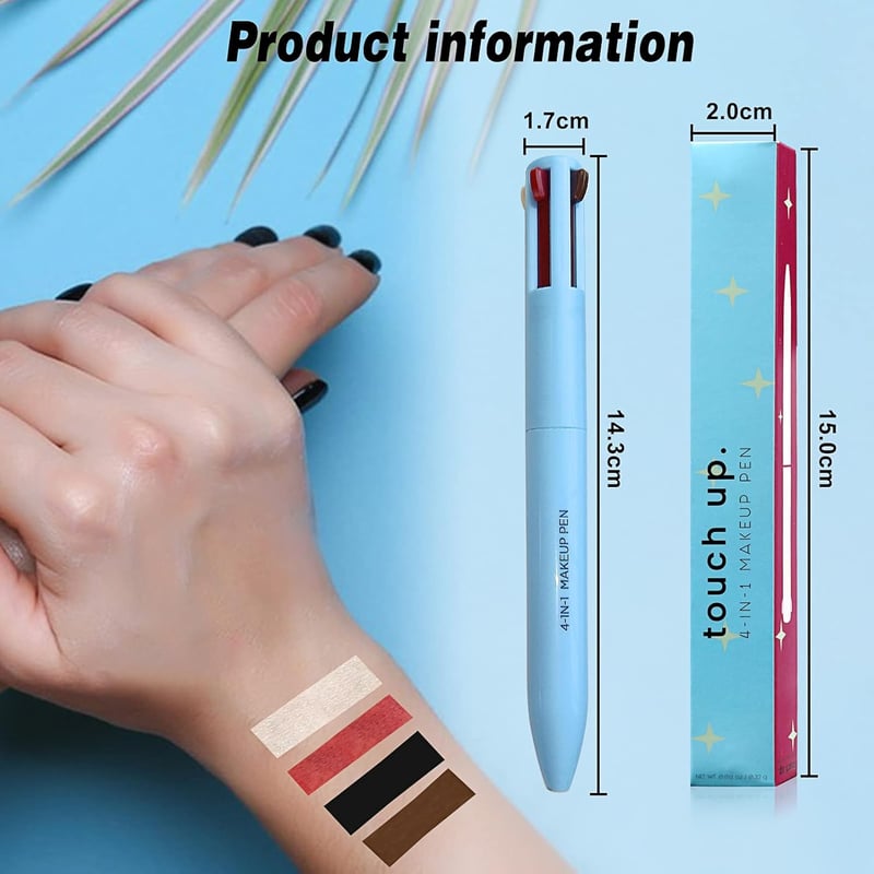 Miioto 4 az 1-ben Smink Ceruza - Vízálló Szemhéjtus, Szemöldök Ceruza, Szájkontúr és Highlighter 4 Színben