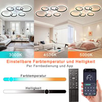 MiiR 110 cm LED mennyezeti ventilátor lámpa távirányítóval és app vezérléssel 2