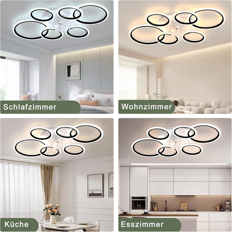 MiiR 110 cm LED mennyezeti ventilátor lámpa távirányítóval és app vezérléssel