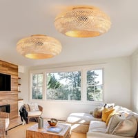 MiiR Bambusz Mennyezeti Ventilátor Lámpával, Távirányítóval, 6 Fokozat 2