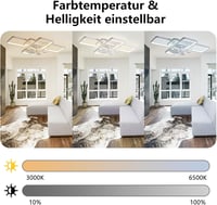 MiiR LED mennyezeti lámpa ventilátor 80W távirányítóval, 6 fokozat, halványítható - 72cm, White 3