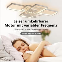 MiiR LED mennyezeti lámpa ventilátor 80W távirányítóval, 6 fokozat, halványítható - 72cm, White 5