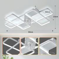 Stropný ventilátor MiiR s LED osvetlením, 85 W, diaľkové ovládanie, stmievateľný, 6 rýchlostí, biely, 90 cm, do obývačky, spálne, kuchyne 4