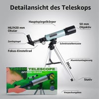 Astronomický ďalekohľad Mijiao 90x zoom HD monokulárny refraktor so statívom pre deti a začiatočníkov na pozorovanie v prírode 2