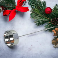 MIJOMA 10 darabos gyertyatartó szett, ezüst fém teafény tartó, 20 cm, adventi koszorú dekoráció 2