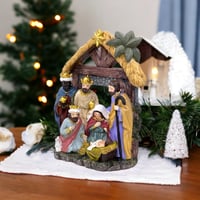 MIJOMA ručno oslikana figura za jaslice od umjetnog kamena za božićnu dekoraciju - 1 kom, 20 cm visoka skulptura scene jaslica 3