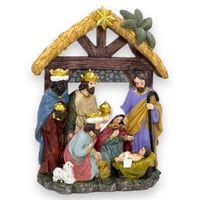 MIJOMA ručno oslikana figura za jaslice od umjetnog kamena za božićnu dekoraciju - 1 kom, 20 cm visoka skulptura scene jaslica 1