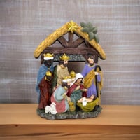 MIJOMA ručno oslikana figura za jaslice od umjetnog kamena za božićnu dekoraciju - 1 kom, 20 cm visoka skulptura scene jaslica 2