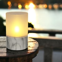 MIJOMA LED Gyertya Üveggel, Meleg Fehér Lánghatás, 6/18 Órás Időzítő, Elemmel Működő 2