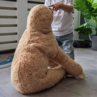 Mikamax Plyšový vankúš leňochod XL - Super jemná plyšová hračka, darček k narodeniu bábätka - 60 cm 3